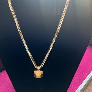 Elegant Gold Pendant Necklace and Marching Earrings Vintage Premier Designs